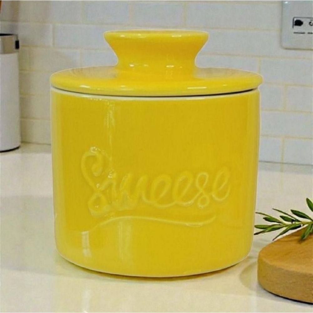 Sweese Yellow French Porcelain Butter Crock